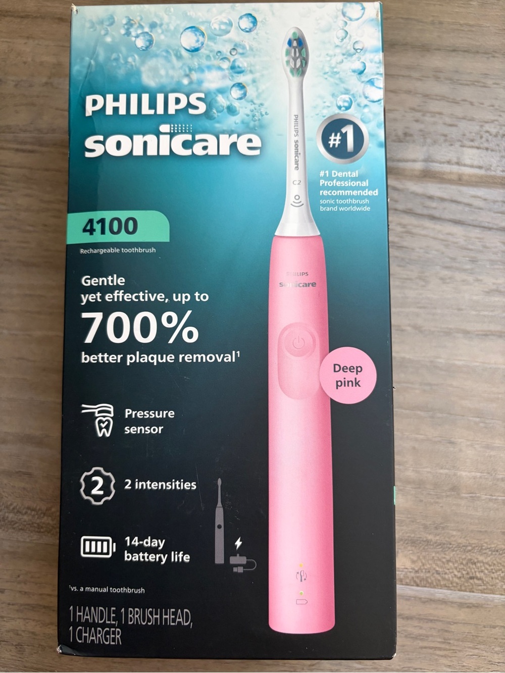 Philips Sonicare 4100 Rechargeable Electric Toothbrush Deep Pink